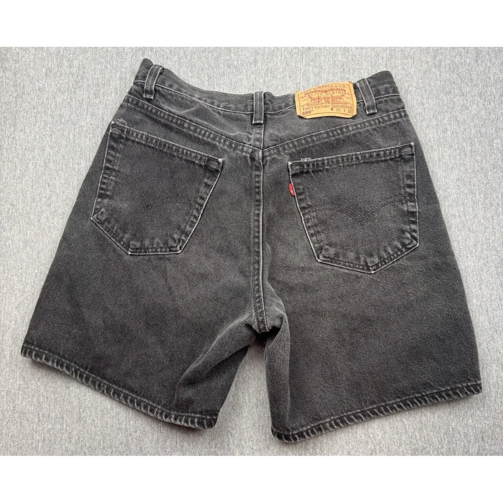 Levi's 550 Denim Shorts Men's 32 *Fit 30* Black 7